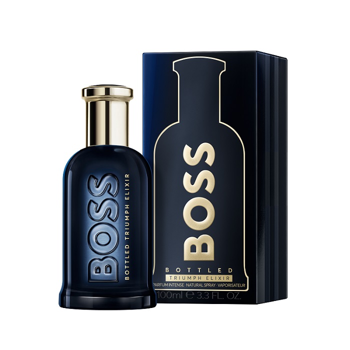 رائحة النصر: عطر BOSS Bottled Triumph Elixir الجديد. يُرافقه . حملة إعلانية . بطولة إدواردو كامافينغا. وفيل فودين وكاي هافرتز. . BOSS Fragrances.