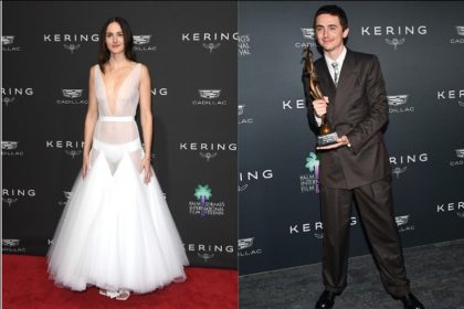 كتشف تفاصيل إطلالات تيموثي شالاميت وريناتا رينسف بتوقيع جيفنشي وسارة برتون في مهرجان بالم سبرينغز السينمائي الدولي 2026. تغطية شاملة لأحدث صيحات الموضة على السجادة الحمراء.