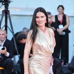 Adriana Lima, wearing Rene Caovilla Ellabrita sandal, attends a red carpet for the movie "Maestro"