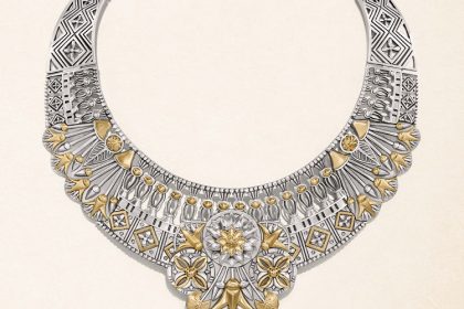 Azza Fahmy Lotus Pectoral Necklace