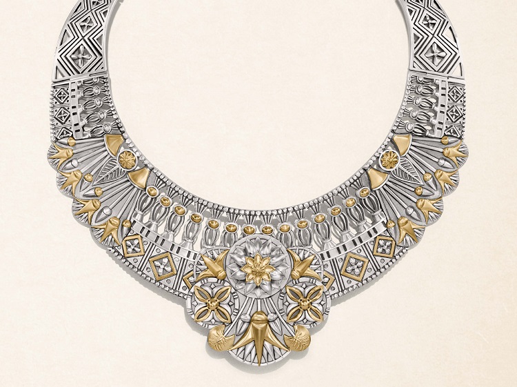 Azza Fahmy Lotus Pectoral Necklace