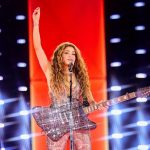 Shakira Stuns in Crystal-Covered ETRO on Tour